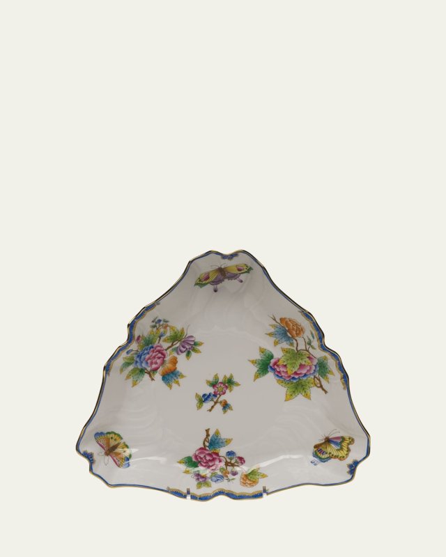 Queen Victoria Blue Triangle Dish